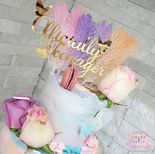 Load image into Gallery viewer, Your text with butterflies Cake Topper