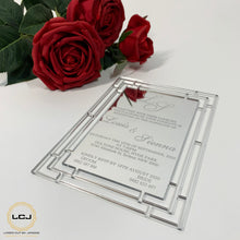 Load image into Gallery viewer, Reflect Deco-Frame Rectangle Wedding Invitation