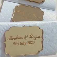 Load image into Gallery viewer, Engraved Deco Cut Rectangle Favour Plaque