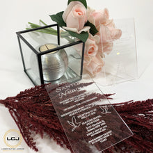 Load image into Gallery viewer, Classic Clear Mini Rectangle Wedding Invitation