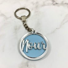 Load image into Gallery viewer, Layered Round Name Key Chain