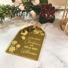 Load image into Gallery viewer, Arch 'Our First Christmas' Christmas Ornament
