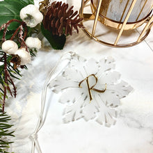Load image into Gallery viewer, Monogrammed Snowflake Christmas Ornament