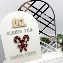 Load image into Gallery viewer, Twin Arch 'days till Santa Visits' Christmas countdown