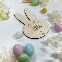 Load image into Gallery viewer, Bunny Ears engraved '(Name)'s First Easter'
